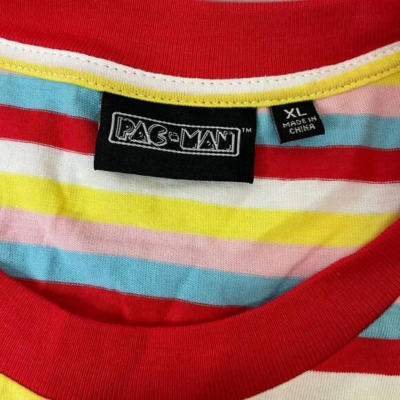 PacMan| XLarge| Unisex| Striped| Cotton| Retro| Y2K - Picture 6 of 11